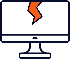 画面割れモニターアイコン