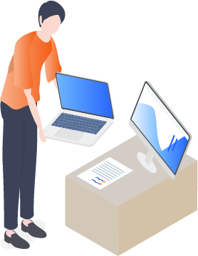 パソコンをダンボールに梱包